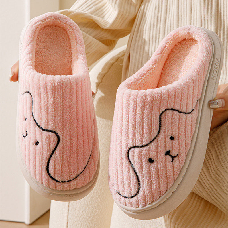 Striped Cat Slippers Indoor Couple Non-slip Floor Bedroom Slipper Winter Warm Plush House Shoes Women Men - 𝓢𝓱𝓸𝓹𝓵𝓮𝓬𝔂