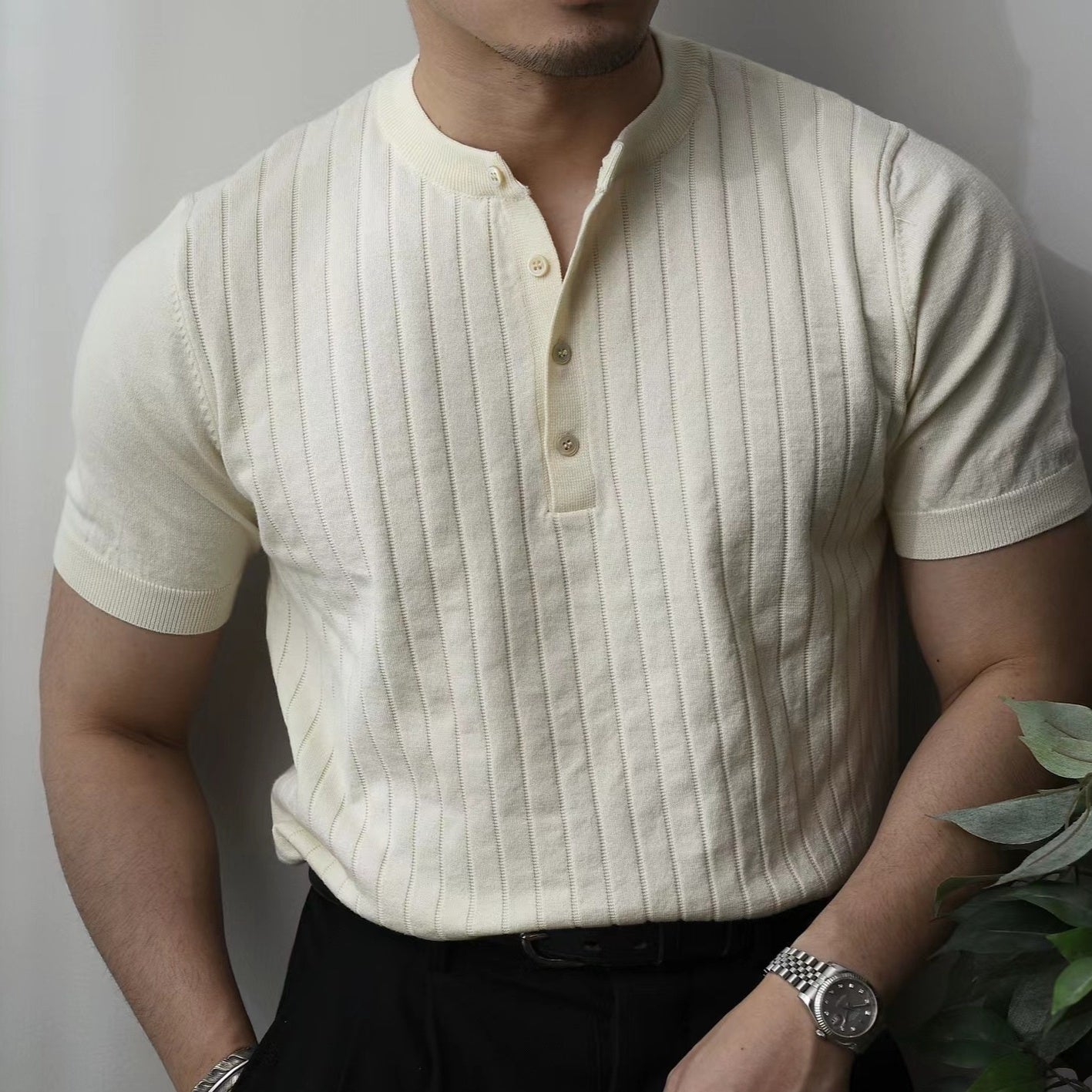 Men's Short Sleeve Casual Bottoming Shirt - 𝓢𝓱𝓸𝓹𝓵𝓮𝓬𝔂