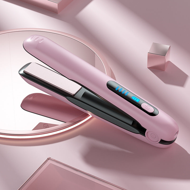 Wireless Hair Straightener Flat Iron Mini 2 IN 1 Roller USB 5000mAh Max 200 Degree Portable Cordless Curler 4 Levels Dry And Wet Uses - 𝓢𝓱𝓸𝓹𝓵𝓮𝓬𝔂