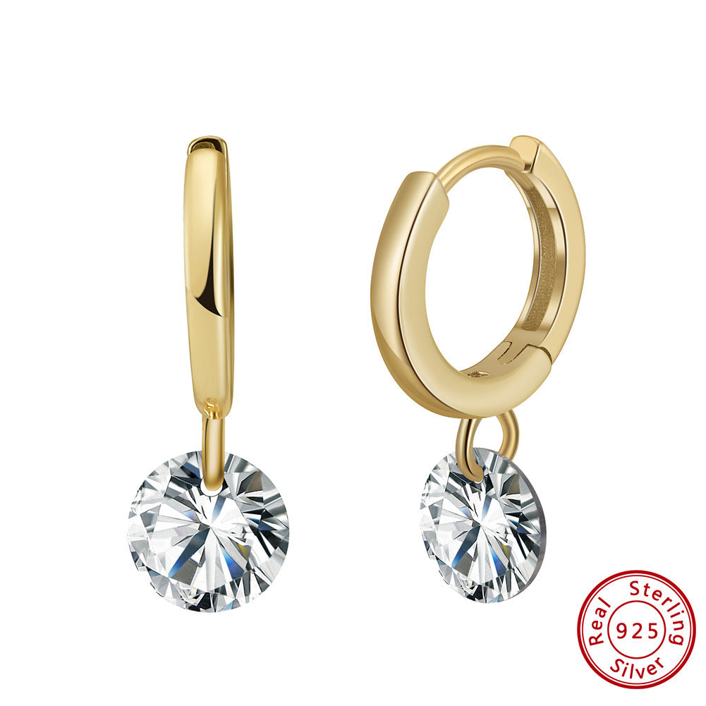 S925 Sterling Silver Zircon Earrings Eardrops - 𝓢𝓱𝓸𝓹𝓵𝓮𝓬𝔂