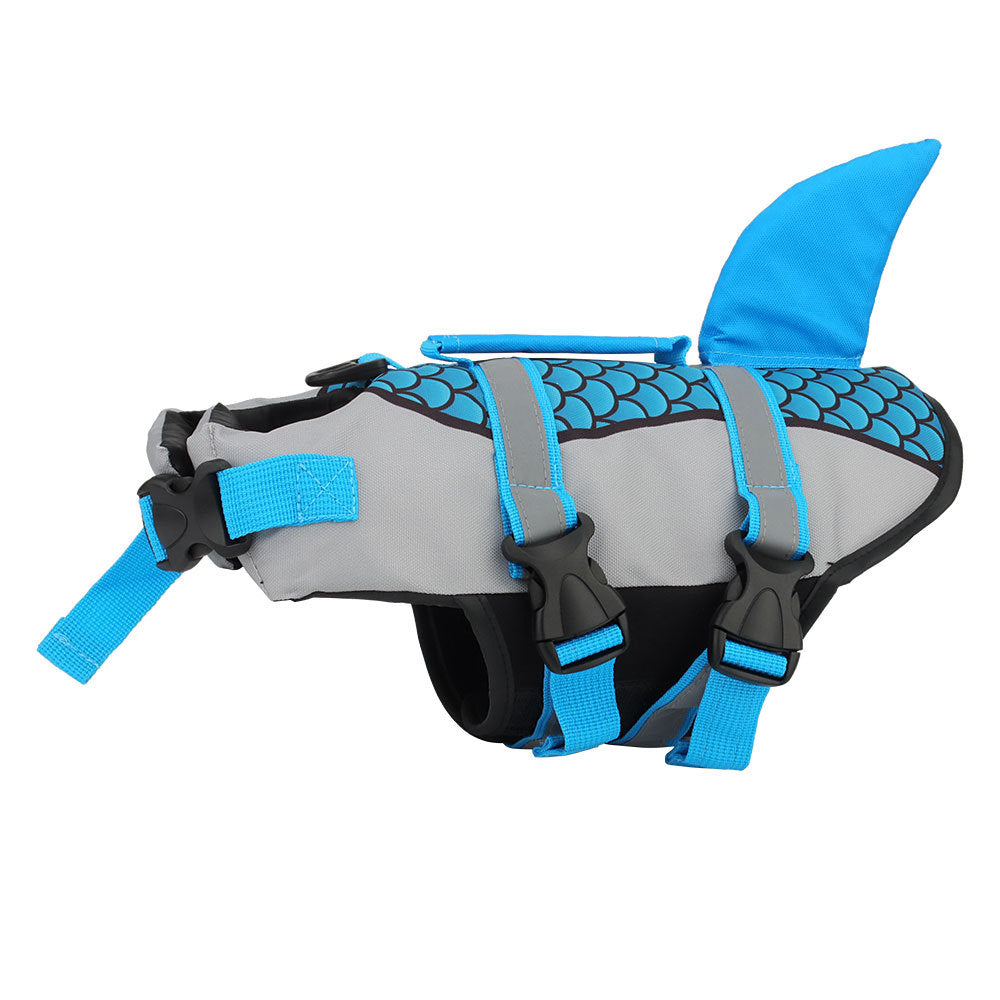 Swim Pet Dog Life Jacket Vest Clothes Life Vest Collar Harness Pets Swimming Summer Swimwear Scales Shark Pet Products - 𝓢𝓱𝓸𝓹𝓵𝓮𝓬𝔂