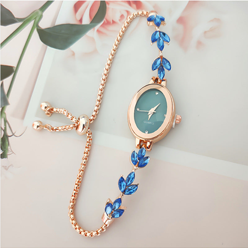 Wheat Diamond Women's Watch Free Adjustment Pull-out Women's - 𝓢𝓱𝓸𝓹𝓵𝓮𝓬𝔂
