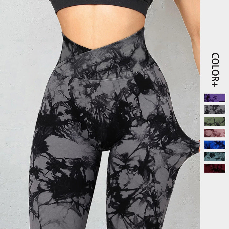 Seamless Tie Dye Leggings Women Yoga Pants Push Up Sport Fitness Running Gym Leggings - 𝓢𝓱𝓸𝓹𝓵𝓮𝓬𝔂