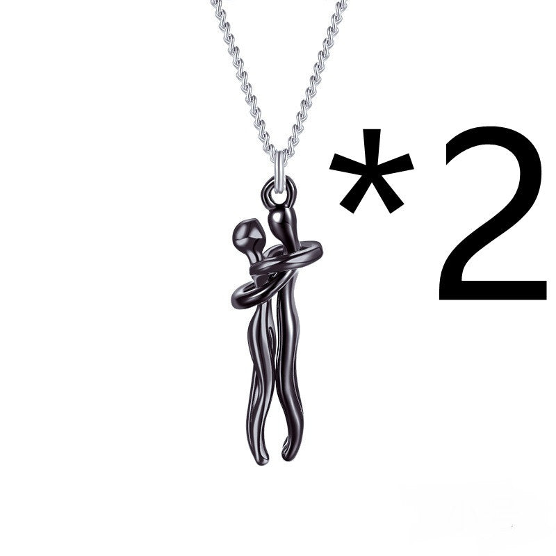 Hot Sale Affectionate Hug Necklace Couples Anniversary Valentine's Day  Gift Fashion Punk Street Style Pendant Necklace - 𝓢𝓱𝓸𝓹𝓵𝓮𝓬𝔂