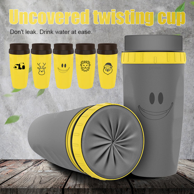 No Cover Twist Cup Travel Portable Cup Double Insulation Tumbler Straw Sippy Water Bottles Portable For Children Adults - 𝓢𝓱𝓸𝓹𝓵𝓮𝓬𝔂