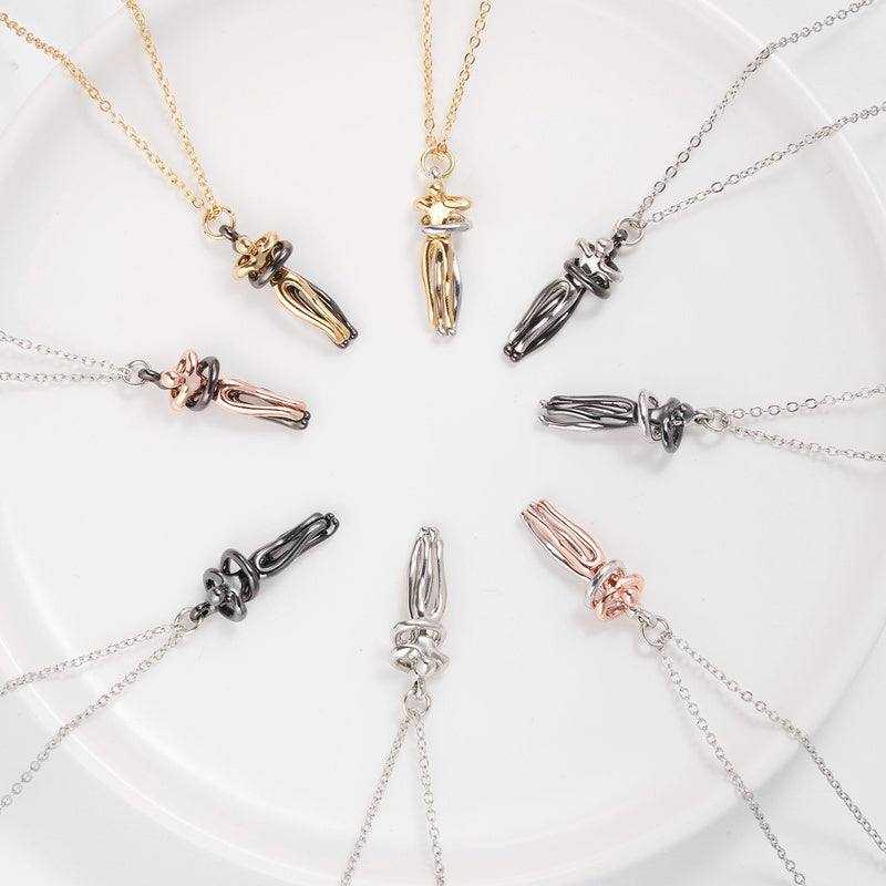 Hot Sale Affectionate Hug Necklace Couples Anniversary Valentine's Day  Gift Fashion Punk Street Style Pendant Necklace - 𝓢𝓱𝓸𝓹𝓵𝓮𝓬𝔂