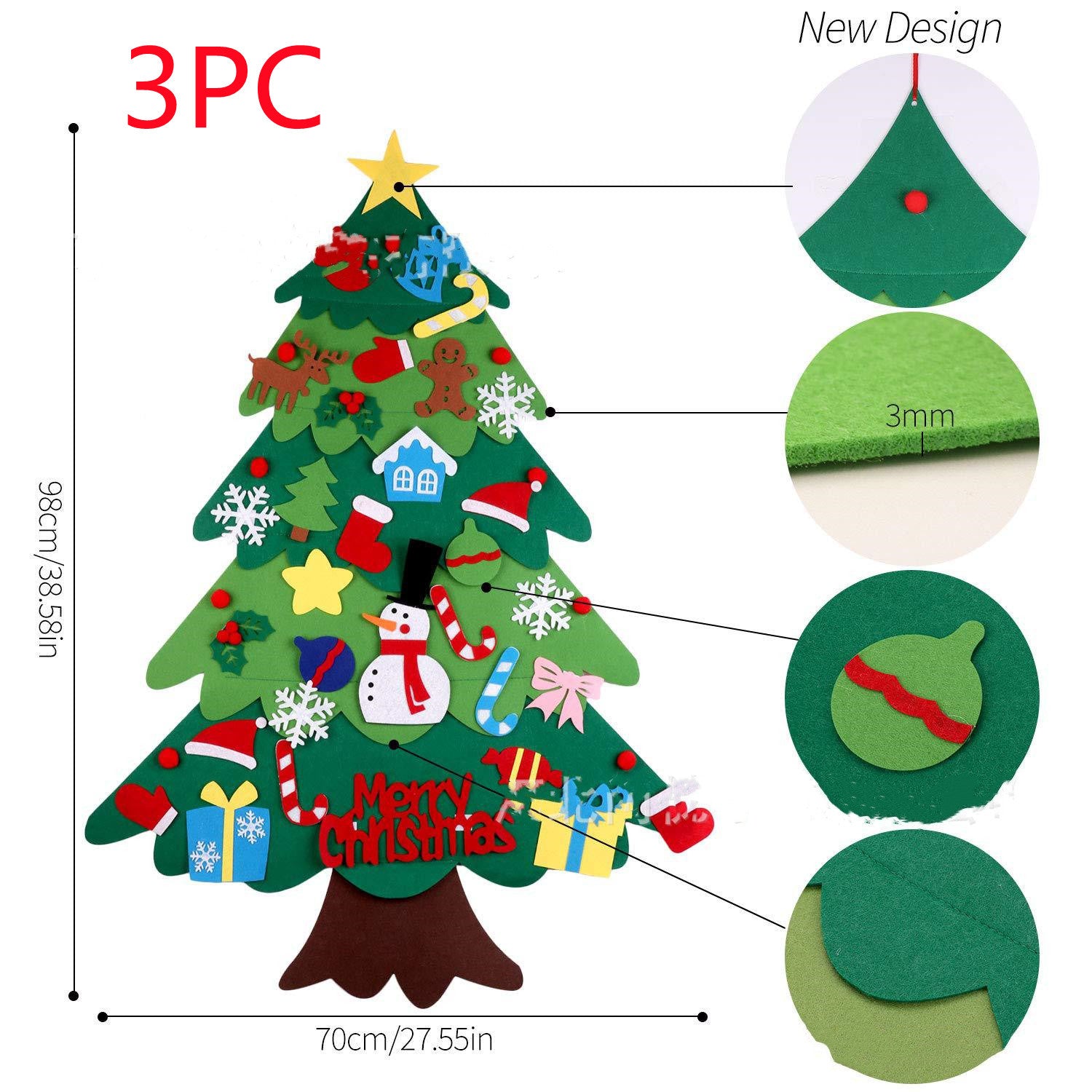 Children's DIY felt Christmas tree with lights - 𝓢𝓱𝓸𝓹𝓵𝓮𝓬𝔂