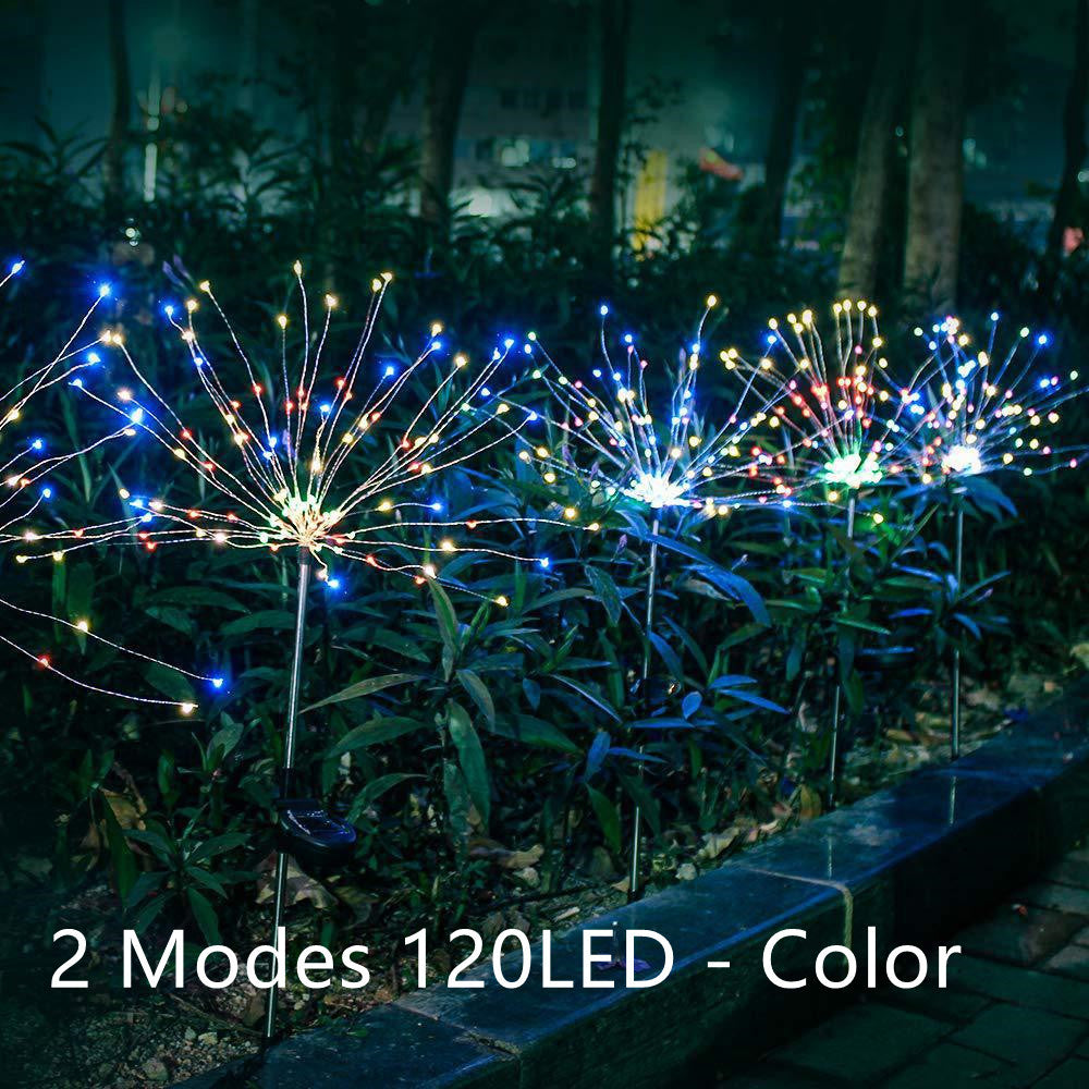 New Ground Plug Solar Fireworks Light LED Light String Copper Wire Outdoor Garden Decoration Star Lights Christmas Lights - 𝓢𝓱𝓸𝓹𝓵𝓮𝓬𝔂