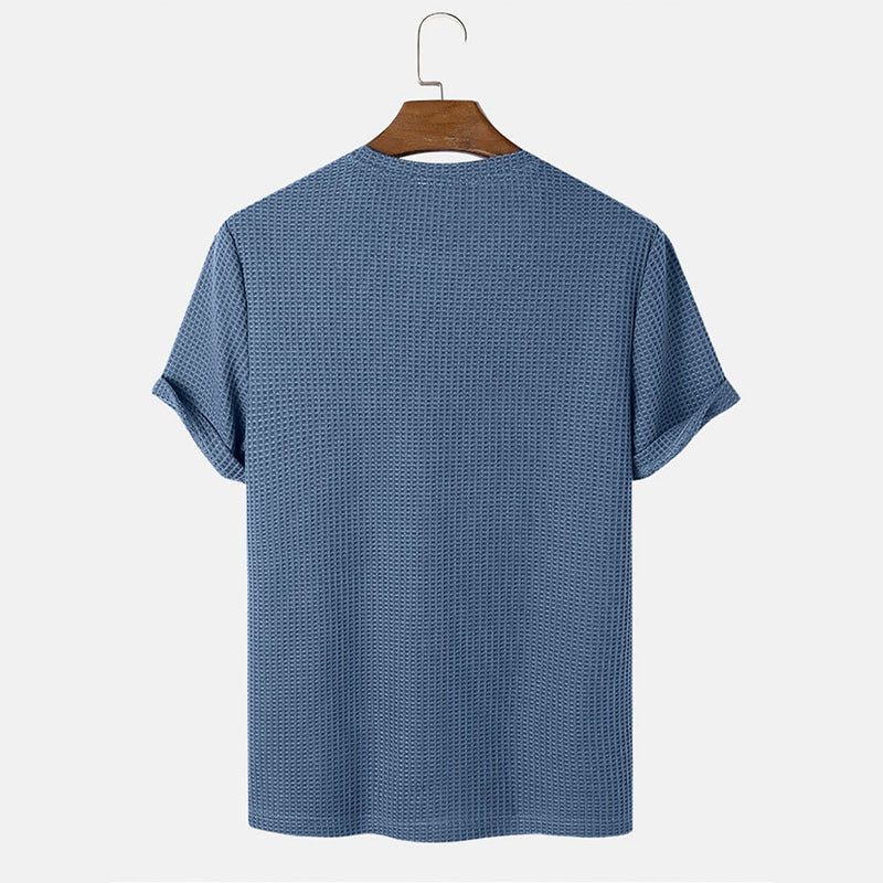 Men Summer Solid Color Round Neck Basic T-Shirts - 𝓢𝓱𝓸𝓹𝓵𝓮𝓬𝔂