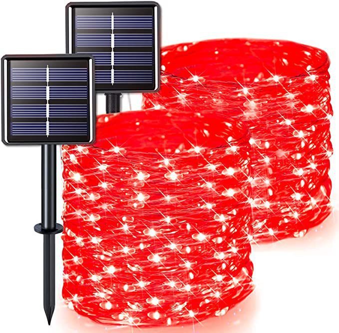 LED Solar Copper Wire Lamp Eight Function Light String