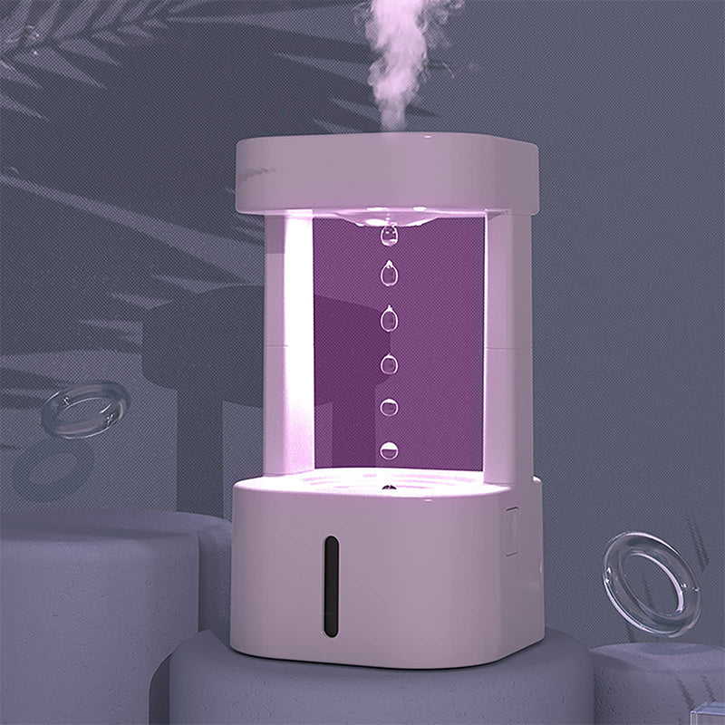 Creative Anti-gravity Water Drop Humidifier Air Conditioning Mist Spray Household Quiet Bedroom Office With 580ML Water Tank - 𝓢𝓱𝓸𝓹𝓵𝓮𝓬𝔂