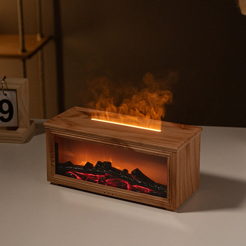 Simulation 3d Fireplace Flame Aroma Diffuser Household Desk