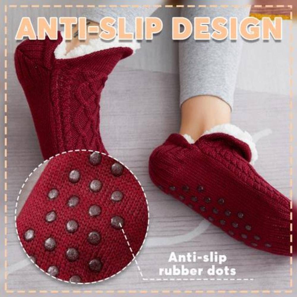 Winter Woolen Socks Women Thicken Warm Home Bedroom Socks Slippers Men Non-slip Foot Warmer Snow Socks Calcetines Mujer - 𝓢𝓱𝓸𝓹𝓵𝓮𝓬𝔂