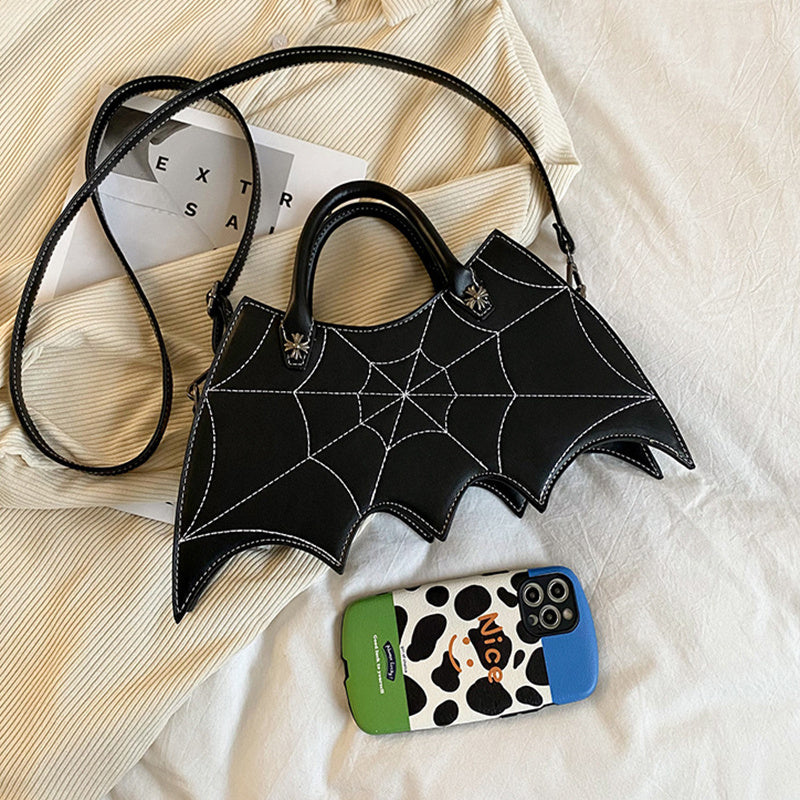 Halloween Spider Web Shape Shoulder Bags Personality Batgirl Tide Pu Handbags Fashoin Messenger Crossbody Bag - 𝓢𝓱𝓸𝓹𝓵𝓮𝓬𝔂