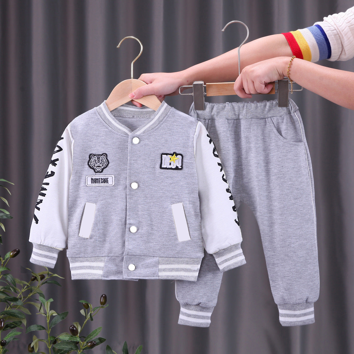 Boys Baseball Jacket Korean Two-piece Set - 𝓢𝓱𝓸𝓹𝓵𝓮𝓬𝔂