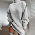 Solid Turtleneck Long Sweater Winter Warm Women Sweater Dress - 𝓢𝓱𝓸𝓹𝓵𝓮𝓬𝔂