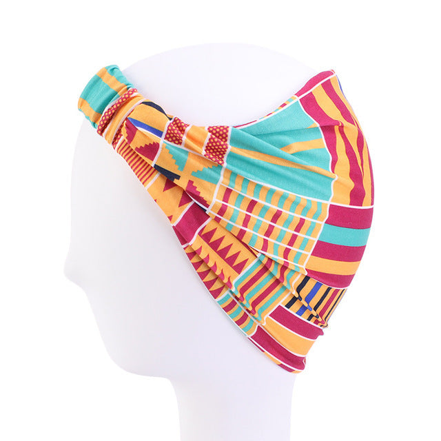 African Pattern Print Headband For Women Twist Style - 𝓢𝓱𝓸𝓹𝓵𝓮𝓬𝔂