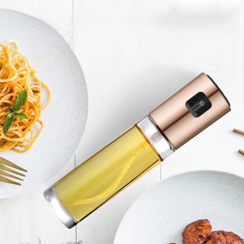 BBQ Healthy Kitchen Cooking Oil Vinegar Spray Bottle Push Type Oil Spray BottlePump Oil Tank Leakproof BBQ Sprayer BBQ Tools Kitchen Gadgets - 𝓢𝓱𝓸𝓹𝓵𝓮𝓬𝔂