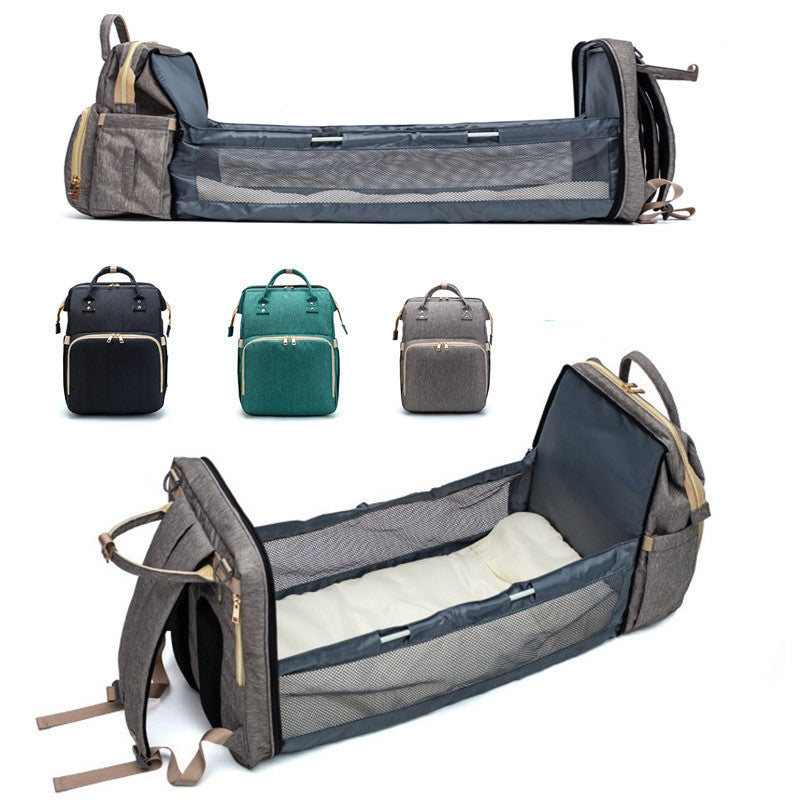 USB Charging Version Mommy Bed Backpack Folding Large Capacity Multi-function - 𝓢𝓱𝓸𝓹𝓵𝓮𝓬𝔂