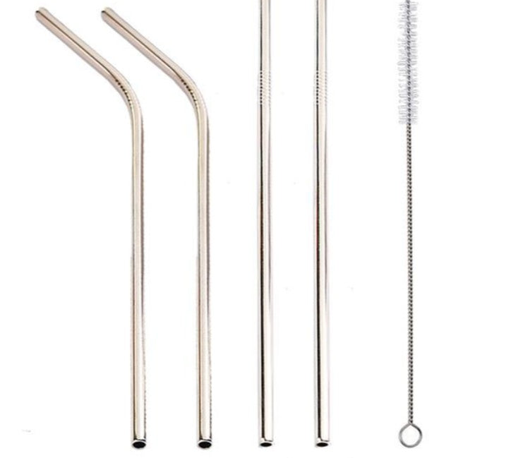 Colourful Reusable Stainless Steel Straws - 𝓢𝓱𝓸𝓹𝓵𝓮𝓬𝔂