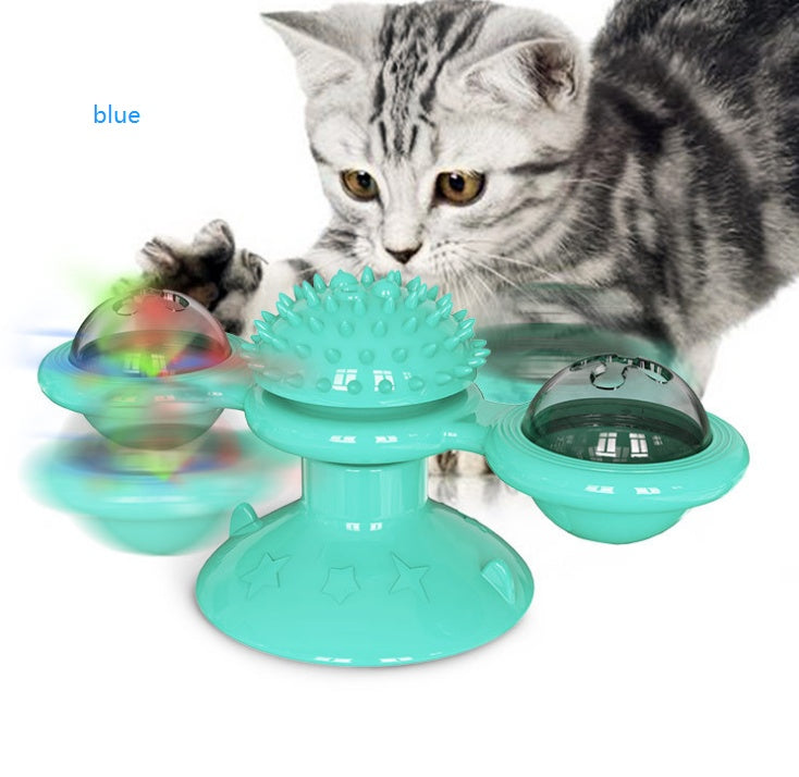 Cat Rotating Windmill Multi-Function Toys Itch Scratching Device Teeth Shining Toy - 𝓢𝓱𝓸𝓹𝓵𝓮𝓬𝔂