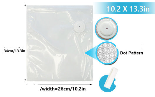 Commercial White Plastic Air Valve Compression Bag - 𝓢𝓱𝓸𝓹𝓵𝓮𝓬𝔂