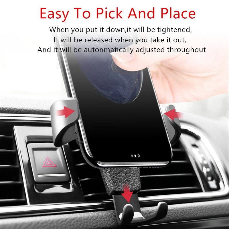 Car Phone Holder For Phone In Car Air Vent Mount Stand No Magnetic Mobile Phone Holder Universal Gravity Smartphone Cell Support - 𝓢𝓱𝓸𝓹𝓵𝓮𝓬𝔂