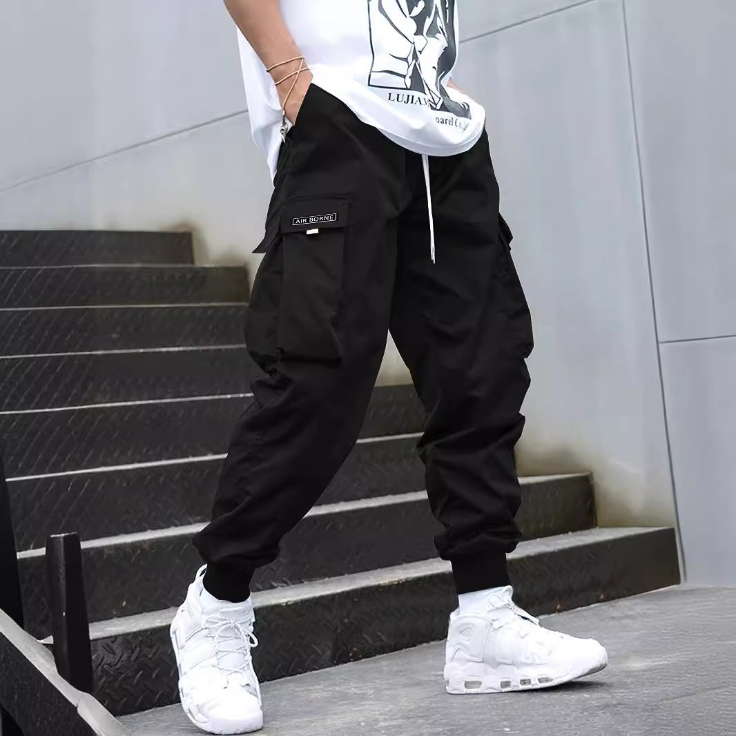 Multi-pocket Cargo Pants Men's Casual Hip-Hop Drawstring Trousers Outdoor Streetwear Sports Pant - 𝓢𝓱𝓸𝓹𝓵𝓮𝓬𝔂