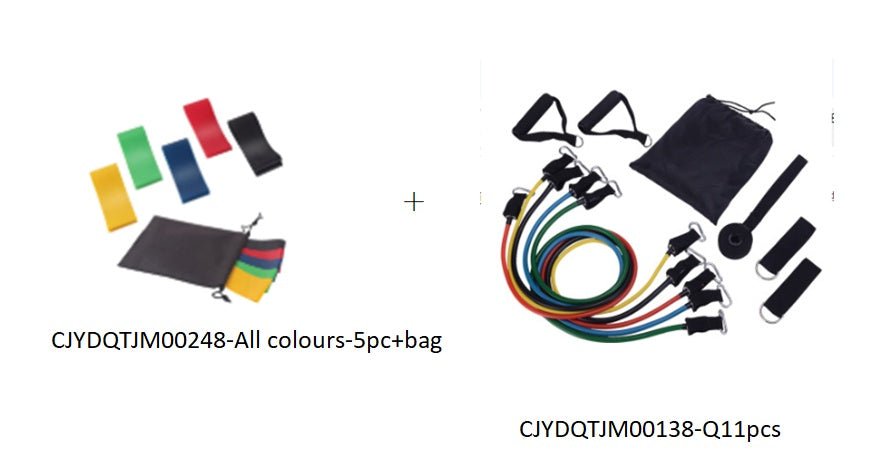 5 Level Resistance Rubber Bands Yoga Training Elastic Bands - 𝓢𝓱𝓸𝓹𝓵𝓮𝓬𝔂