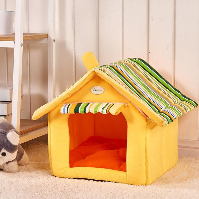 New Fashion Striped Removable Cover Mat Dog House Dog Beds For Small Medium Dogs Pet Products House Pet Beds for Cat - 𝓢𝓱𝓸𝓹𝓵𝓮𝓬𝔂