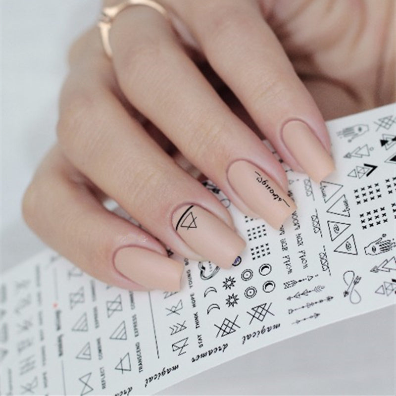 Geometric  DIY Art Nail Polish Stickers - 𝓢𝓱𝓸𝓹𝓵𝓮𝓬𝔂