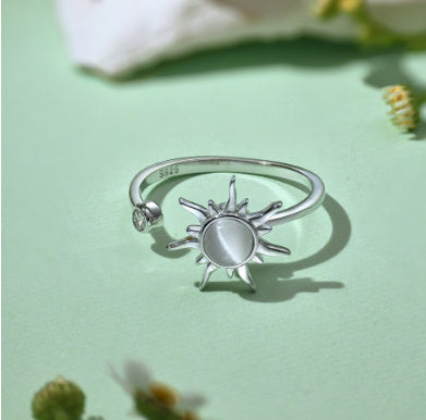 S925 Sterling Silver Ring Female Adjustable Opening Ring - 𝓢𝓱𝓸𝓹𝓵𝓮𝓬𝔂
