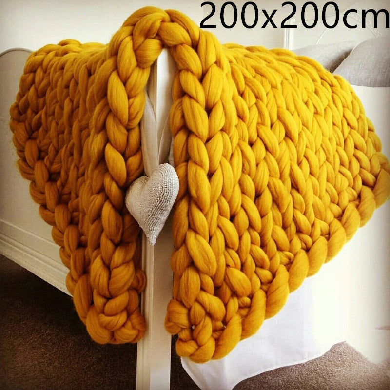 Acrylic woven super thick wool blanket - 𝓢𝓱𝓸𝓹𝓵𝓮𝓬𝔂