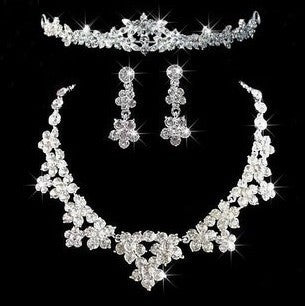 Bridal accessories wholesale, bridal three sets necklace, European and American wedding accessories, wedding jewelry set wholesale - 𝓢𝓱𝓸𝓹𝓵𝓮𝓬𝔂