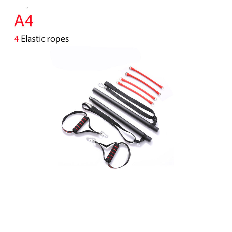 Body Workout Trainer Bar with Resistance Bands Rubber Buckles - 𝓢𝓱𝓸𝓹𝓵𝓮𝓬𝔂