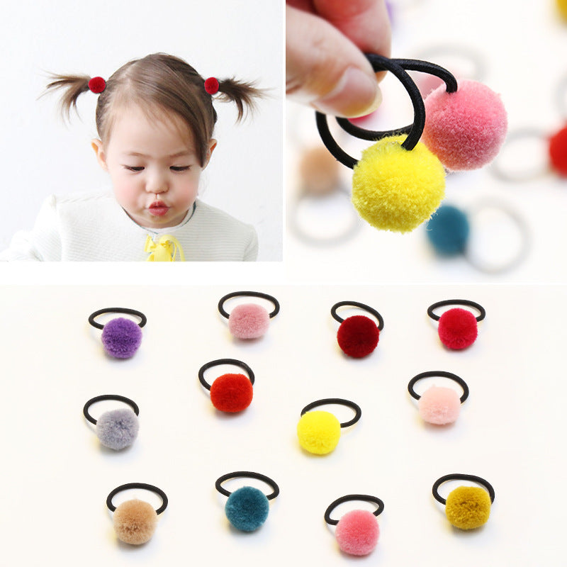 Korean candy color children's hair ball hair ring color tie hair band no seams do not hurt hair rope baby hair rope - 𝓢𝓱𝓸𝓹𝓵𝓮𝓬𝔂