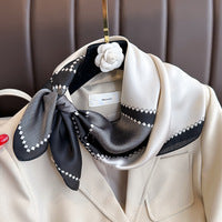 Artificial Silk Striped High-grade Korean Style Stylish Beach Arm Bag Silk Scarf - 𝓢𝓱𝓸𝓹𝓵𝓮𝓬𝔂