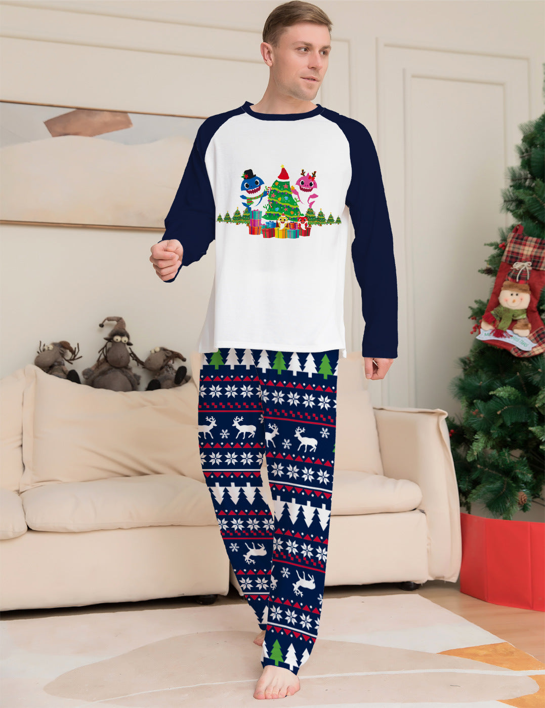 Family Matching Christmas Pajamas Set Xmas Long Sleeve Sleepwear Nightwear For Couples Kids Baby - 𝓢𝓱𝓸𝓹𝓵𝓮𝓬𝔂