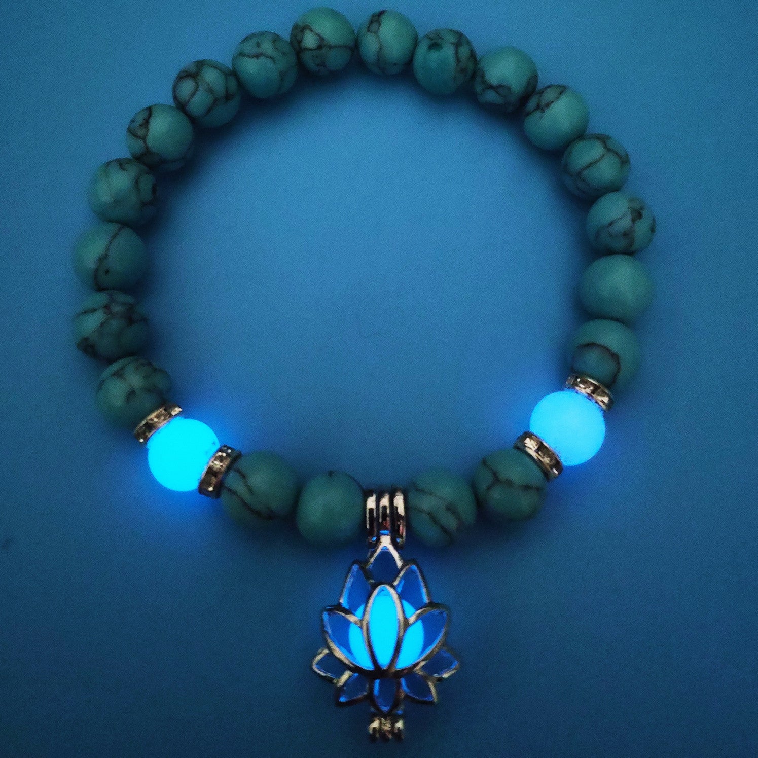 Energy Luminous Lotus Natural Stone Bracelet Yoga Healing Luminous Glow In The Dark Charm Beads Bracelet For Men Women Prayer Buddhism - 𝓢𝓱𝓸𝓹𝓵𝓮𝓬𝔂