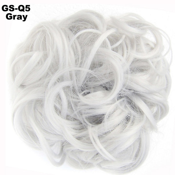 Europe, Japan, and South Korea popular hair bun fluffy natural drawstring curly hair ball head hair ring hair set female hair accessories chemical fiber hair - 𝓢𝓱𝓸𝓹𝓵𝓮𝓬𝔂