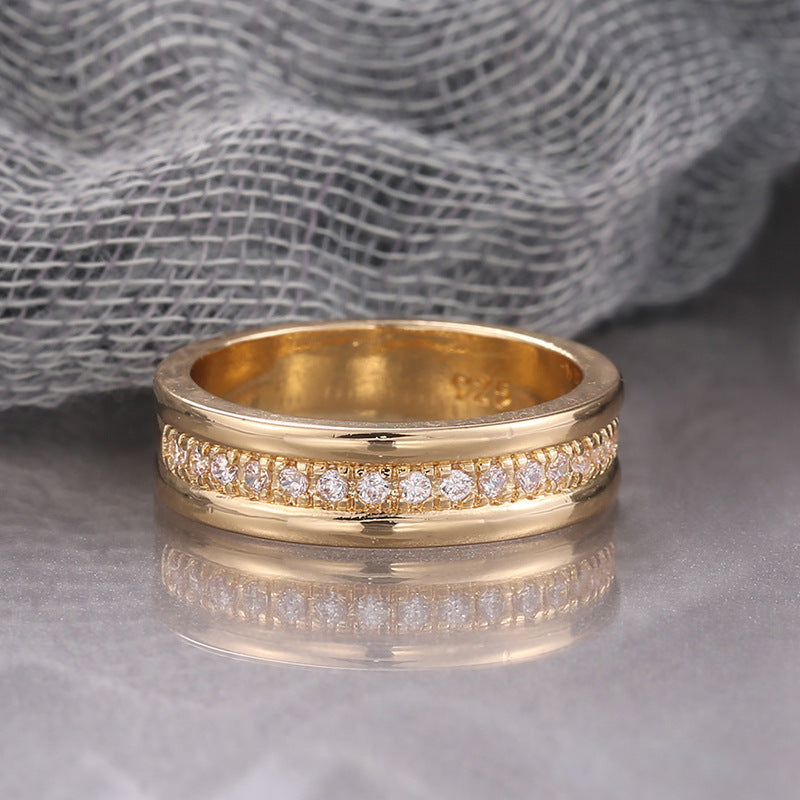 European And American Style Simple Golden Ring Jewellery, Copper Plated Fashion Ring - 𝓢𝓱𝓸𝓹𝓵𝓮𝓬𝔂