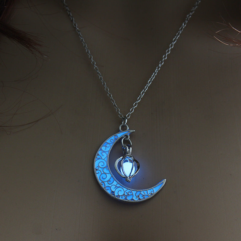 Glowing Pendant Necklaces Silver Plated Chain Necklaces - 𝓢𝓱𝓸𝓹𝓵𝓮𝓬𝔂