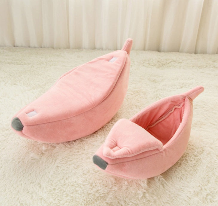 Pet House Dog Bed Banana Shape Dog House Cute Pet Kennel Nest Warm Dog Sofas Sleeping Bed - 𝓢𝓱𝓸𝓹𝓵𝓮𝓬𝔂