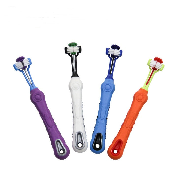Three Sided Pet Toothbrush Dog Brush Bad Breath Tartar Teeth Care - 𝓢𝓱𝓸𝓹𝓵𝓮𝓬𝔂