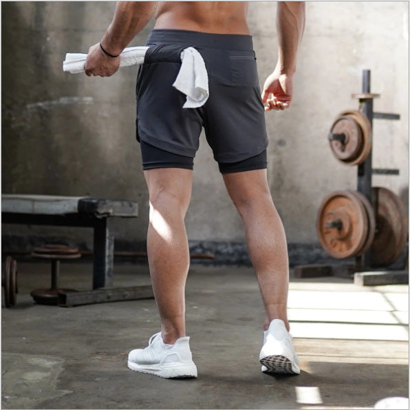 Summer Running Shorts Men 2 in 1 Sports  Shorts - 𝓢𝓱𝓸𝓹𝓵𝓮𝓬𝔂