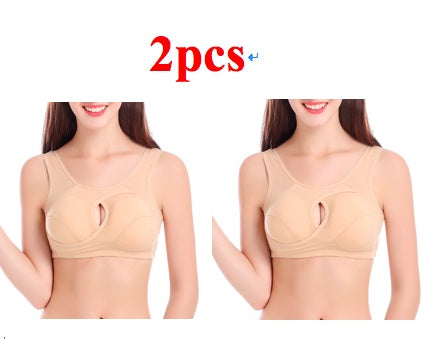 Plus Size Women Bra Ladies Cotton Quake-Proof Underwear Sleep Tops No Buckles Non Wire Lingerie With Removable Padded - 𝓢𝓱𝓸𝓹𝓵𝓮𝓬𝔂