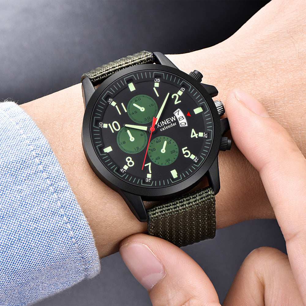 Mens Brand Watches Fashion Nylon Band Military Sports Watch - 𝓢𝓱𝓸𝓹𝓵𝓮𝓬𝔂