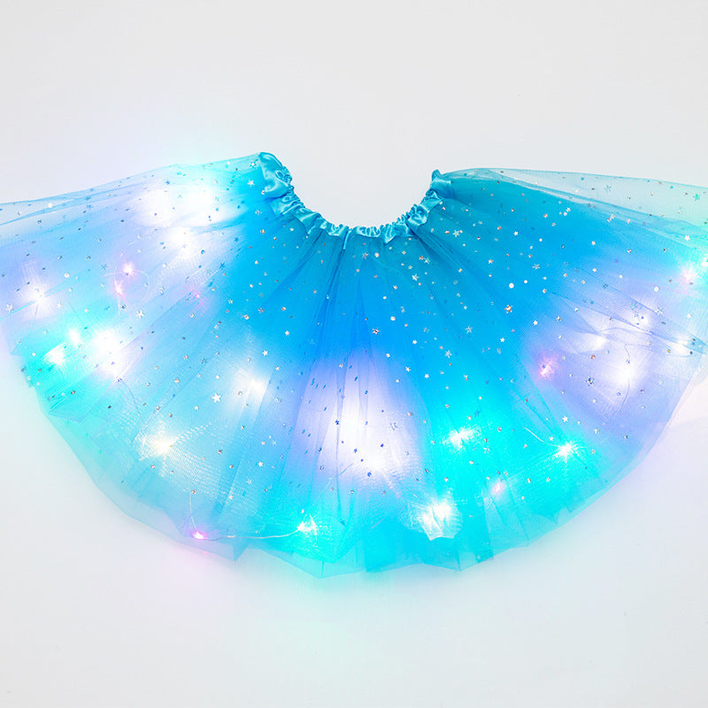 Magical & Luminous  LED Princess Halloween Tutu Skirt Sequins Shiny Skirt - 𝓢𝓱𝓸𝓹𝓵𝓮𝓬𝔂