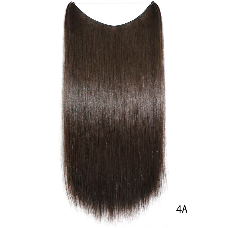 22 inches Invisible Wire No Clips in Hair Extensions Secret Fish Line Hairpieces Silky Straight Synthetic - 𝓢𝓱𝓸𝓹𝓵𝓮𝓬𝔂