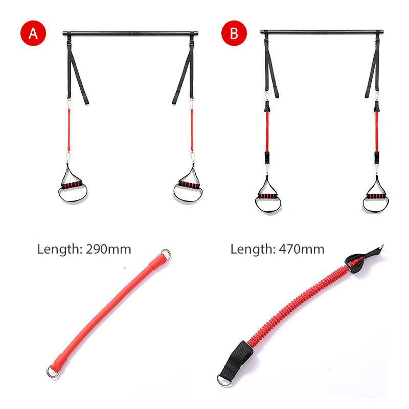 Body Workout Trainer Bar with Resistance Bands Rubber Buckles - 𝓢𝓱𝓸𝓹𝓵𝓮𝓬𝔂